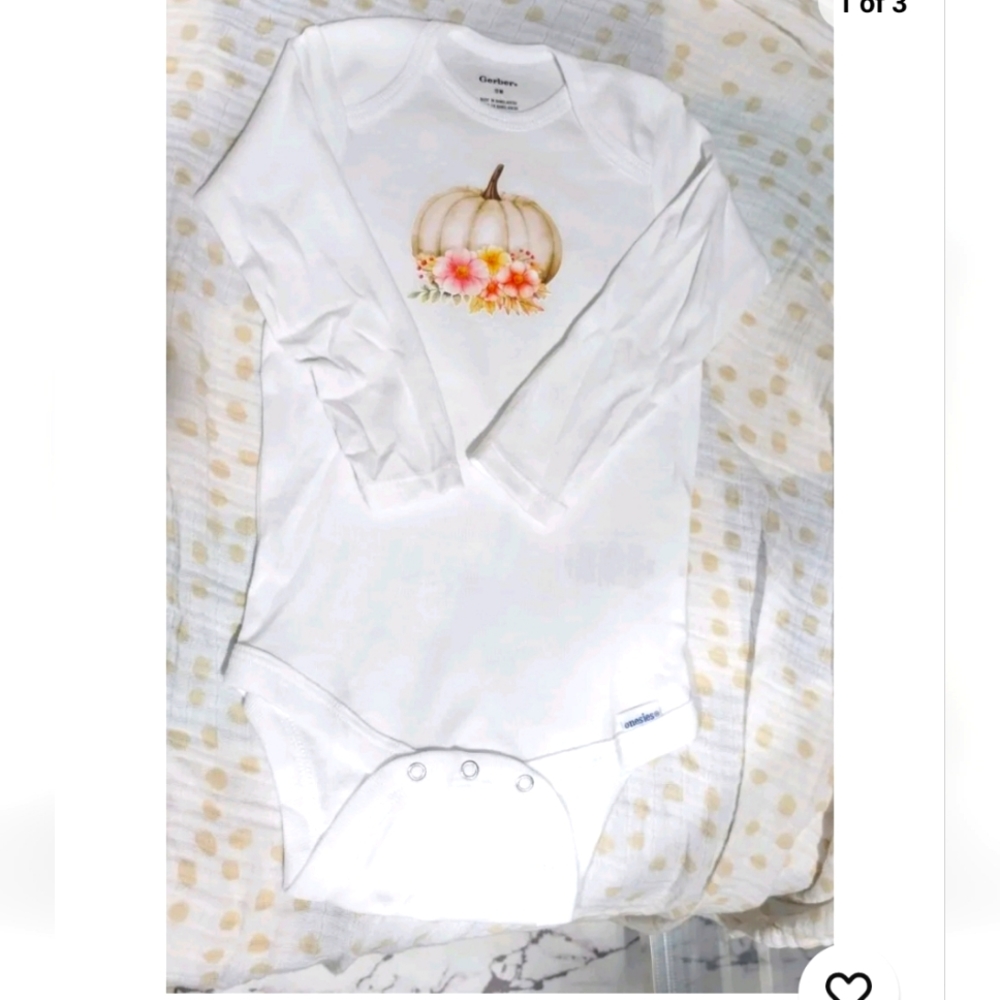 Infant One-Piece Bodysuit Clothes Creeper Baby Gift Print Pumpkin Halloween